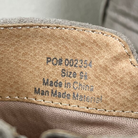 Very cute Open toe suede wedge beige side zip Shoes US Size 9.5 - Picture 10 of 10